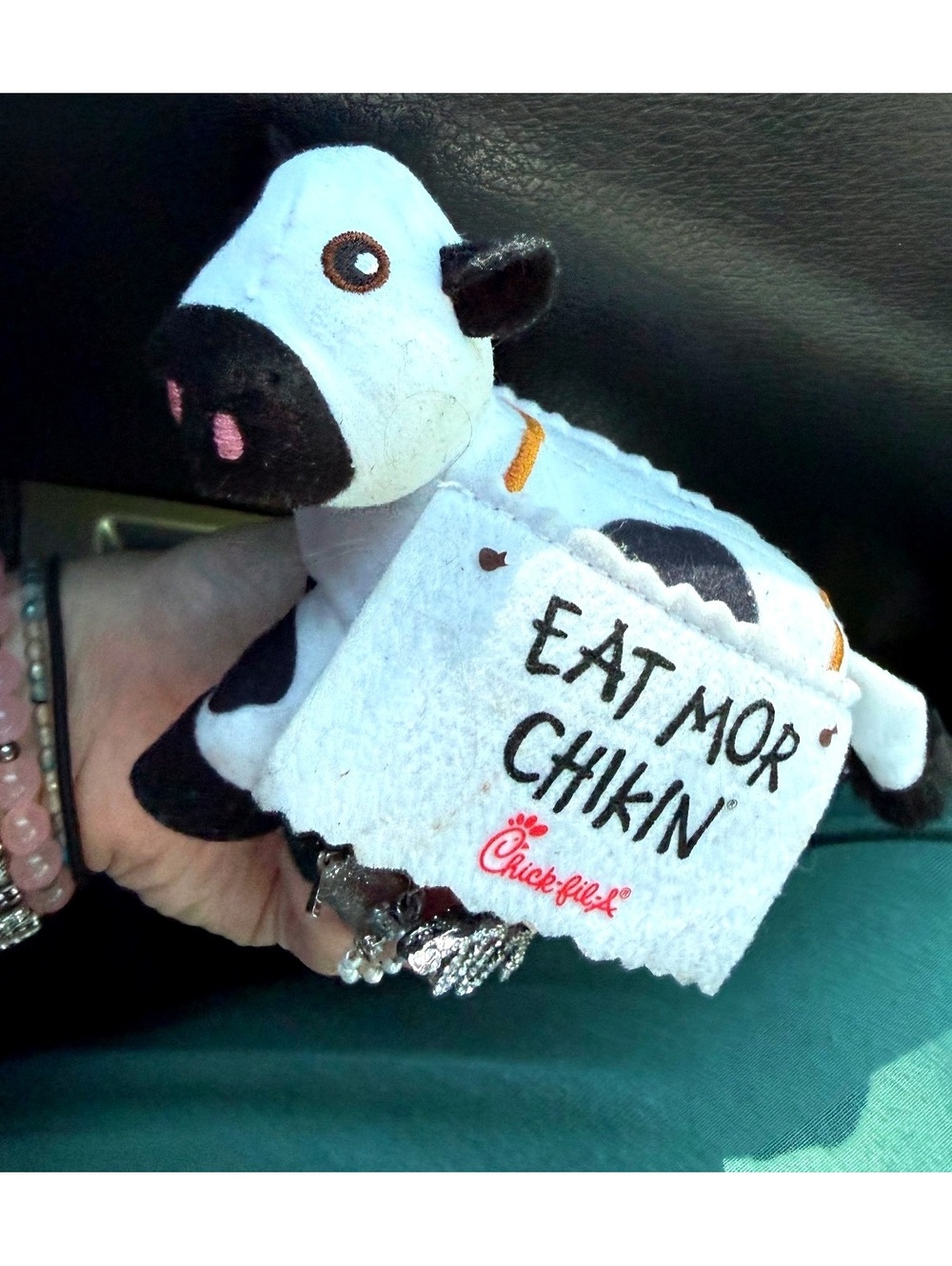 Rare eat more chicken Chick-fil-A cow black and white HTF